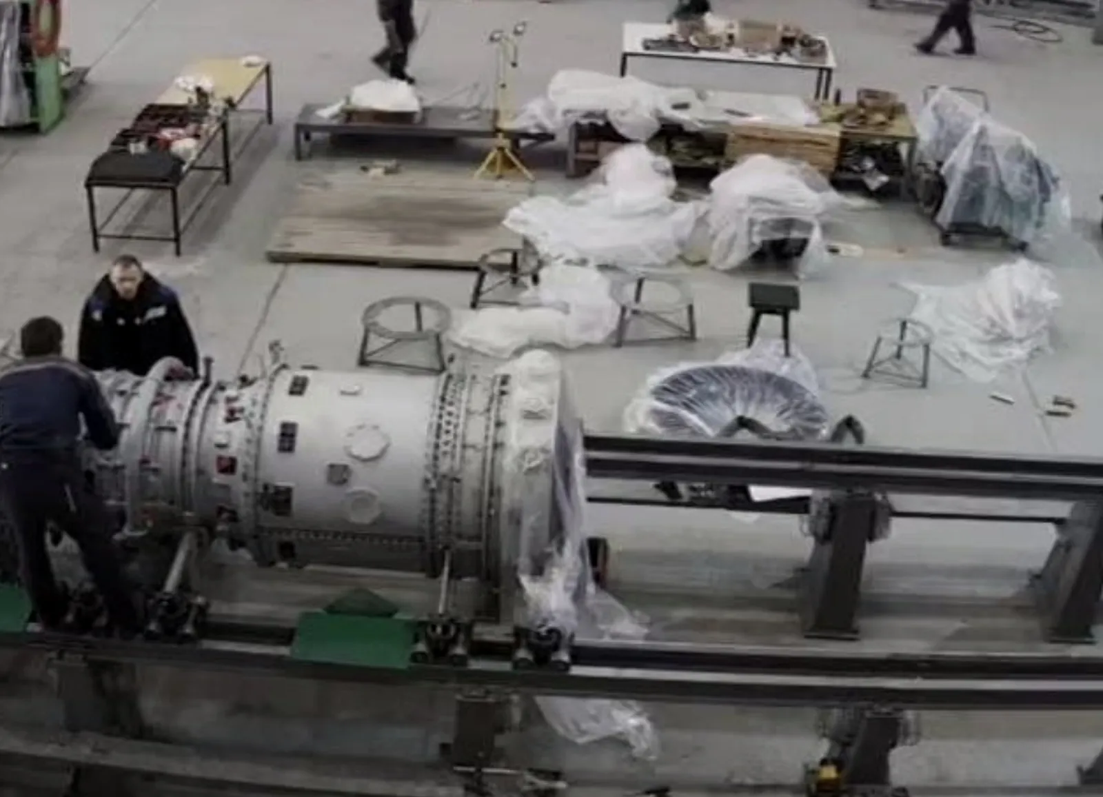 Core assembly on the repair stand